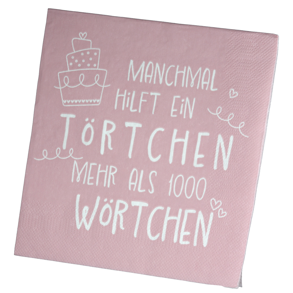 Serviette Törtchen rosa Serviette Törtchen rosa