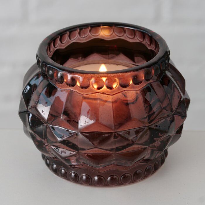 Teelichthalter Porah dunkelrosa