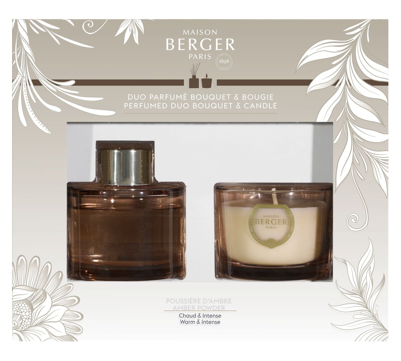 MINI-DUO_FACE Holly - Pudriger Amber Raumduft Set Diffuser + Duftkerze - Letzte Chance