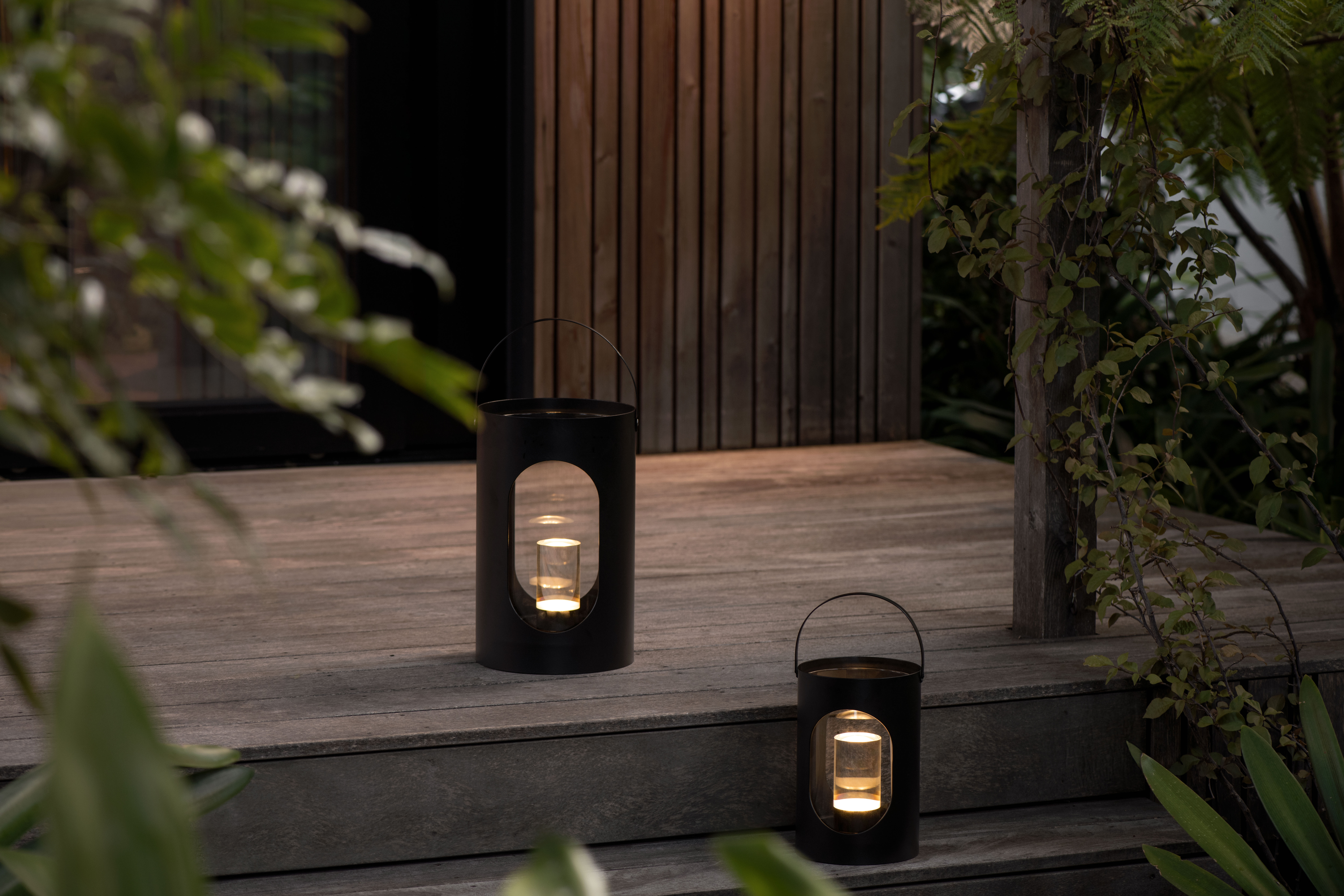 Ekta Light House Lantern Big Black Holz, Lampe, Hartholz, Laterne, Beleuchtung