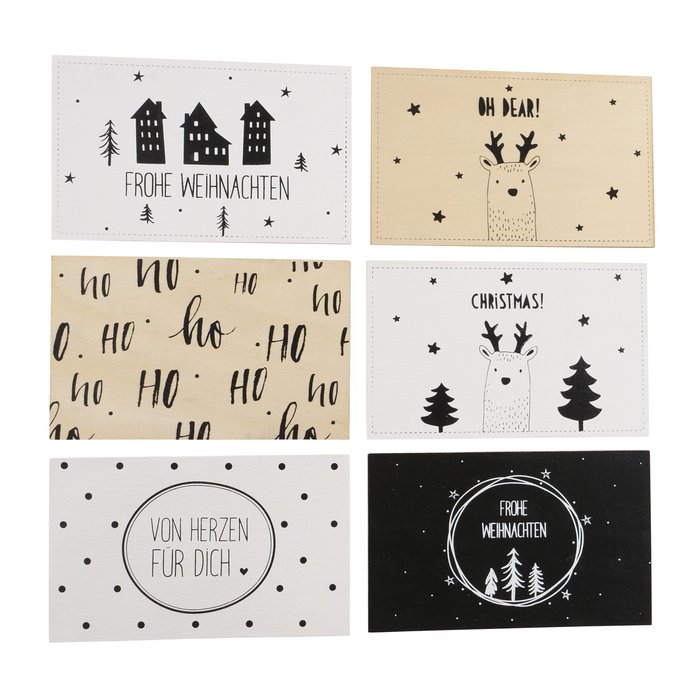 Holz-Postkarte Oh Dear Variante 3