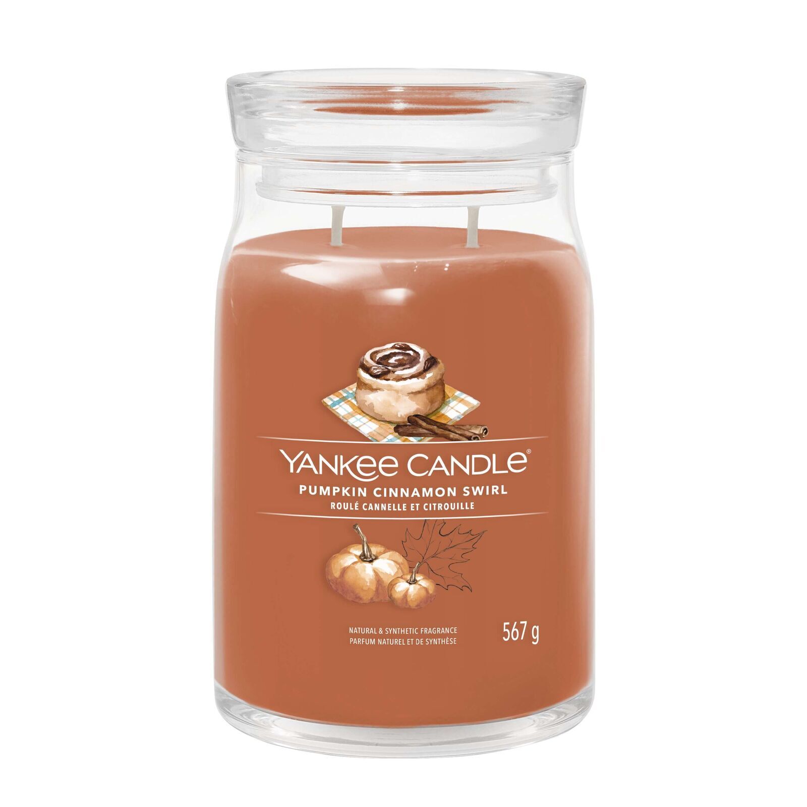 Pumpkin Cinnamon Swirl Signature Large Jar 567g 2-Docht Essen, Ketchup, Krug