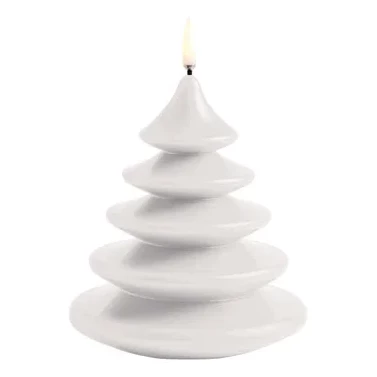 kerzenhalter, weihnachtsdeko, baumkegel, weiße kerze, spinendekoration