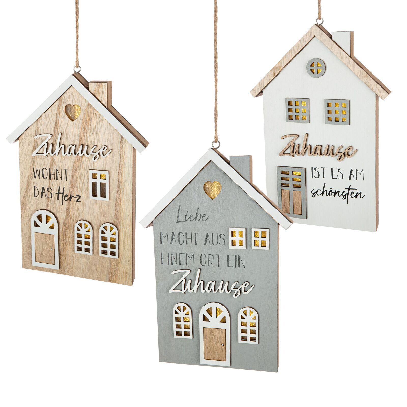 Deko Hänger Zuhause LED weiß Deko Hänger Zuhause LED weiß