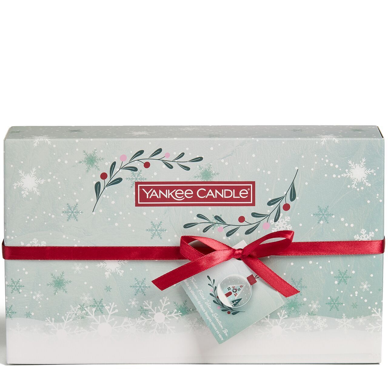 12 Glasvotivkerzen à 49g Geschenkset Weihnachten Snow Globe Wonderland