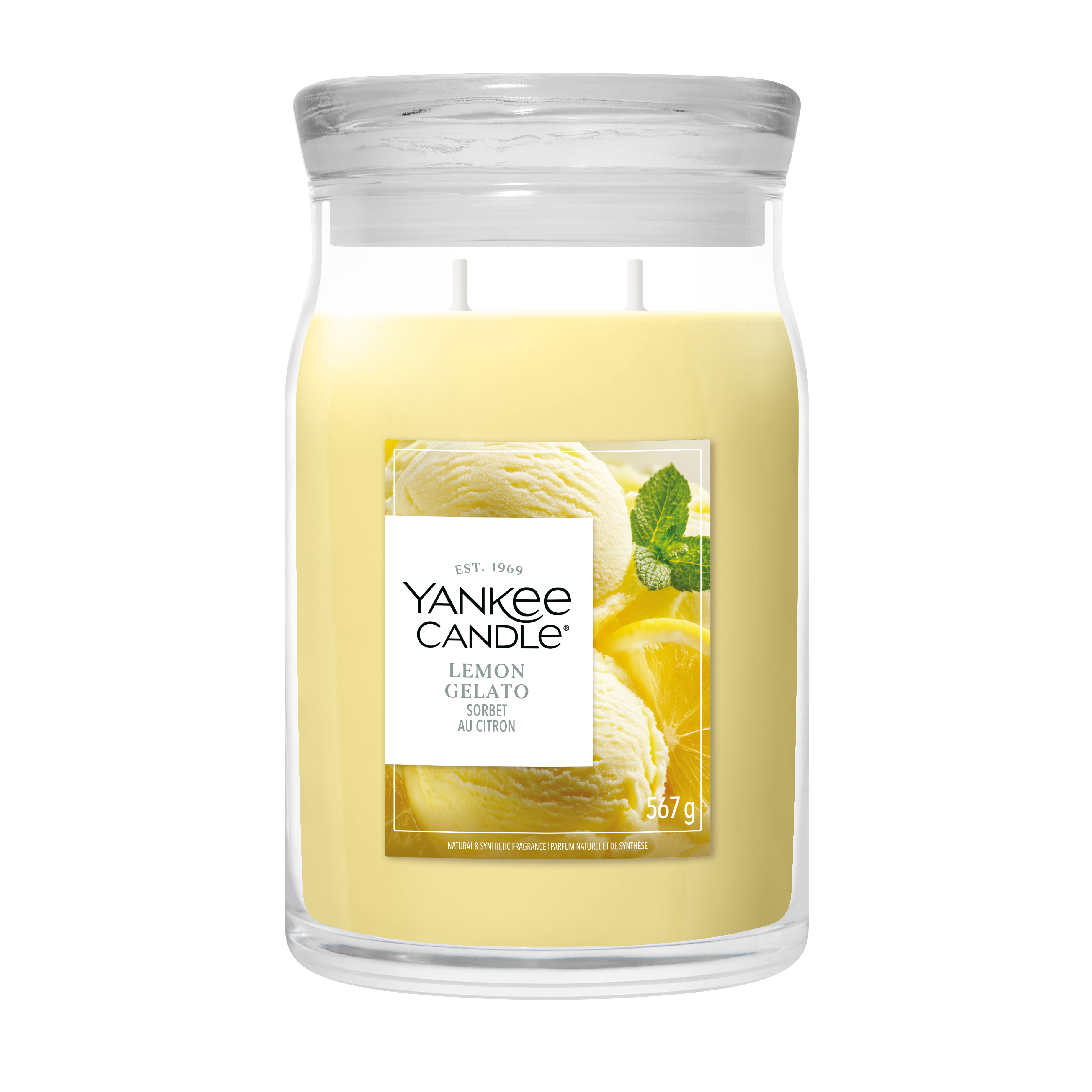 kerzen, zitronen, gelato, yankee candle, glasdose