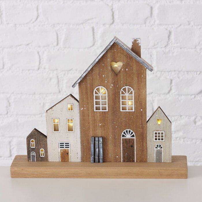 Dekoaufsteller Houses LED Variante 1