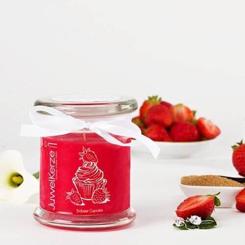 juwelkerze-duftkerze-erdbeer-cupcake-ohrringe-classic-edition-de JuwelKerze Erdbeer Cupcake (Ohrringe) 230g