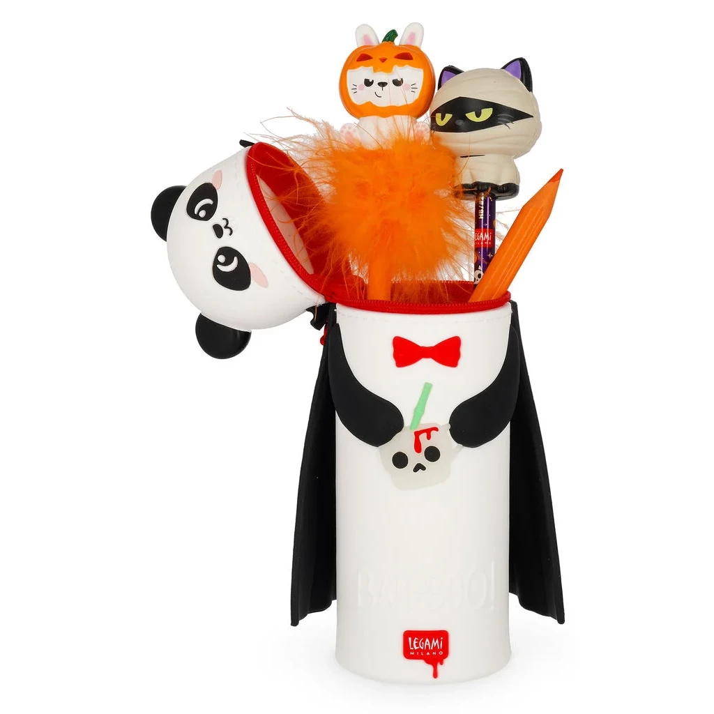 Stiftständer, Halloween-Dekoration, Panda-Kopf, Tier-Clipart, Stiftehalter