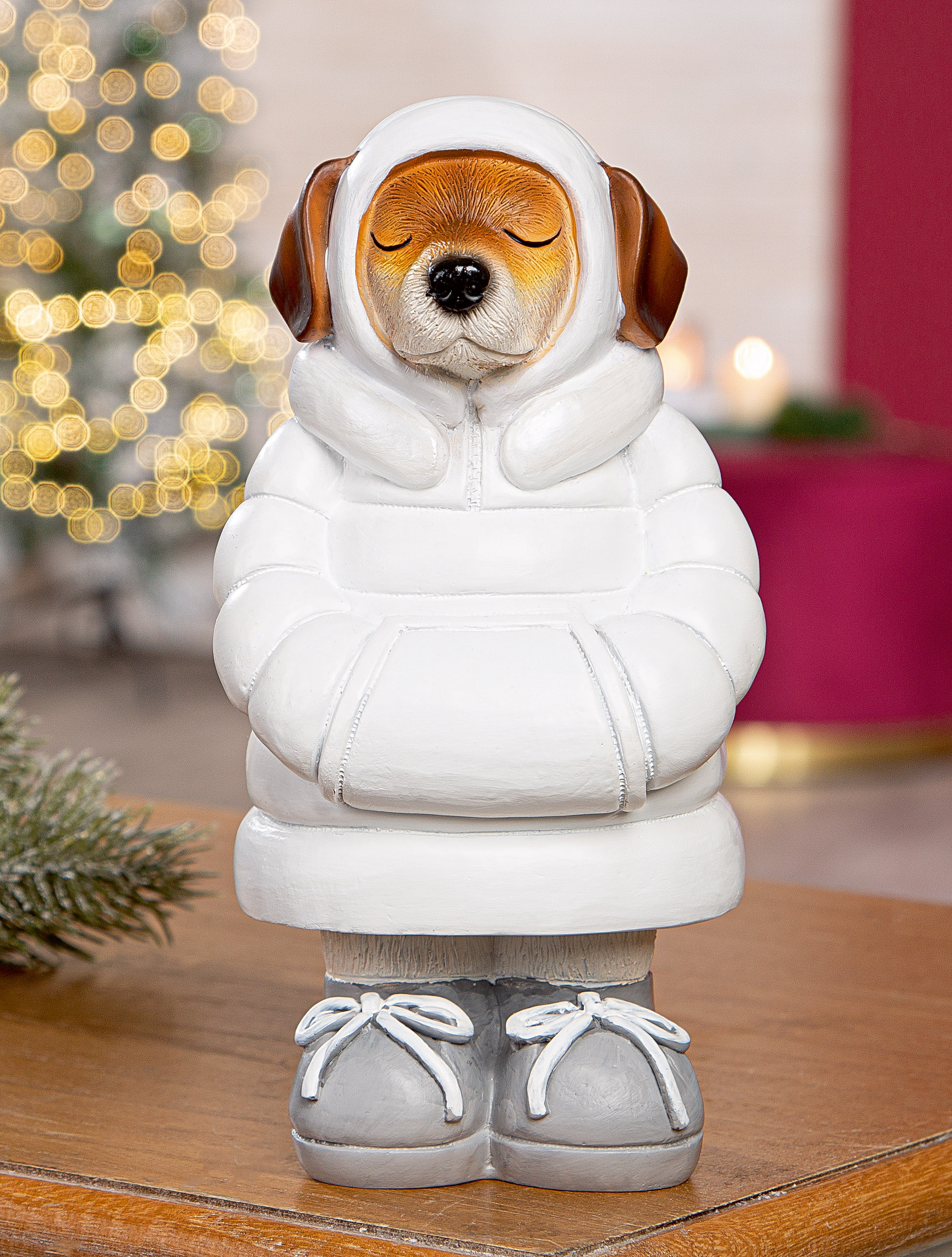 Schneemann, Dekofigur, Hund, Winter, Kleidung