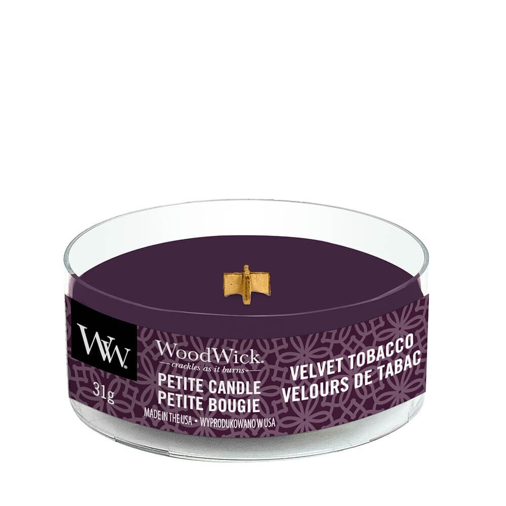 1666252E Velvet Tobacco Petite Candle 31g von Woodwick
