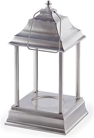 CARRIAGE Laterne Kerzenwärmer brushed nickel (silber Metall)