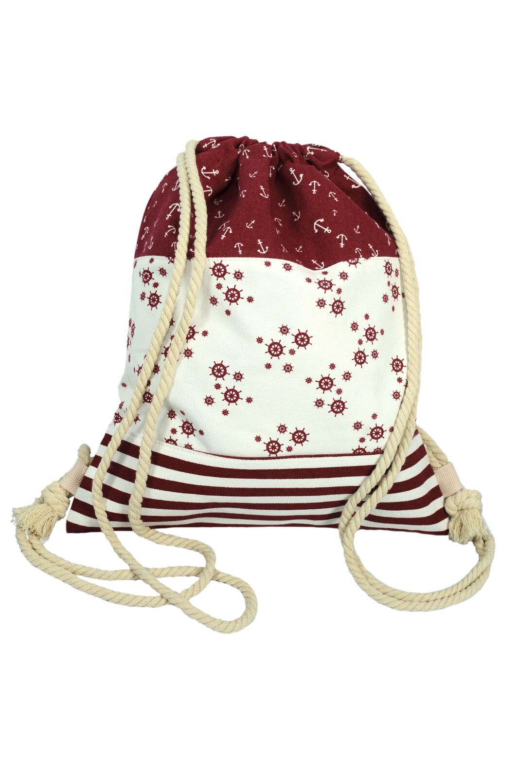 60610002-120 Freizeit-Büdel Steuerrad & Anker berry 120