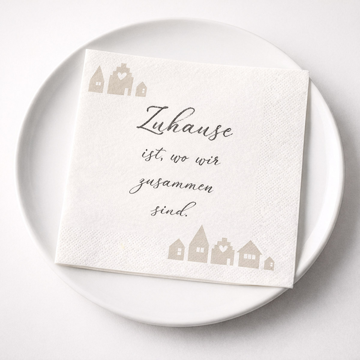 Serviette Sweet Home beige Serviette Sweet Home beige