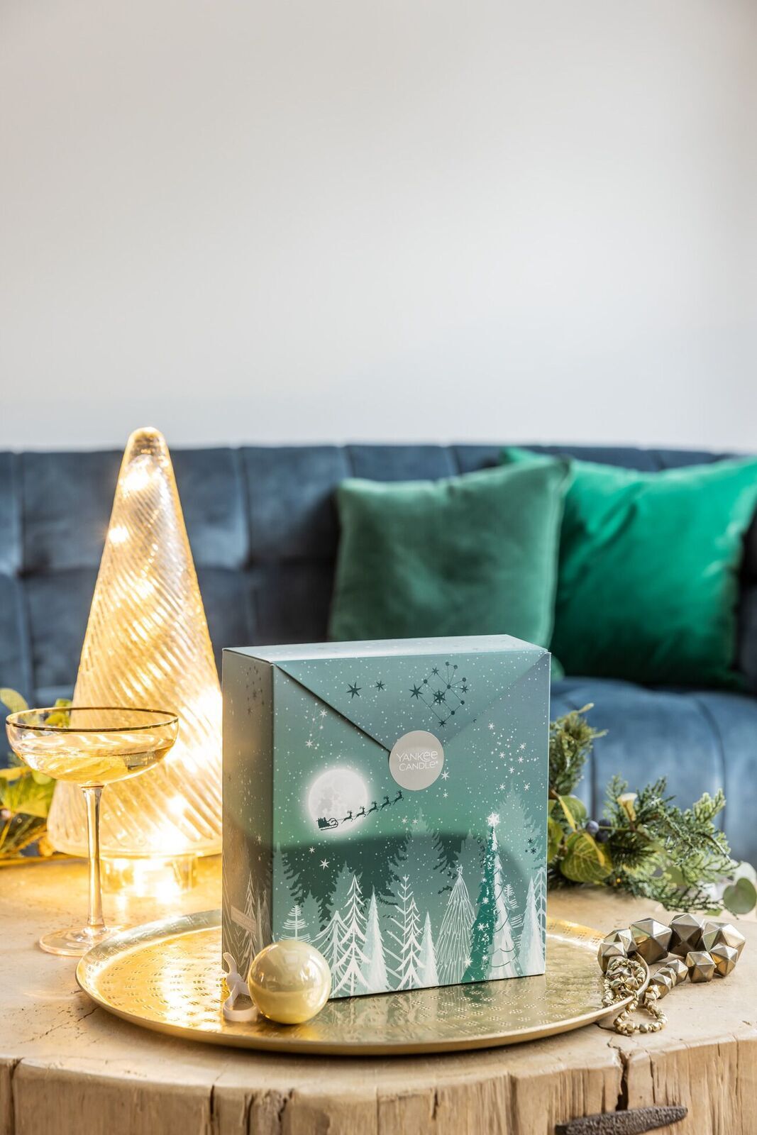 GIFT_SET_002 3 Glasvotivkerzen & kleiner Tumbler Geschenkset Weihnachten Bright Lights