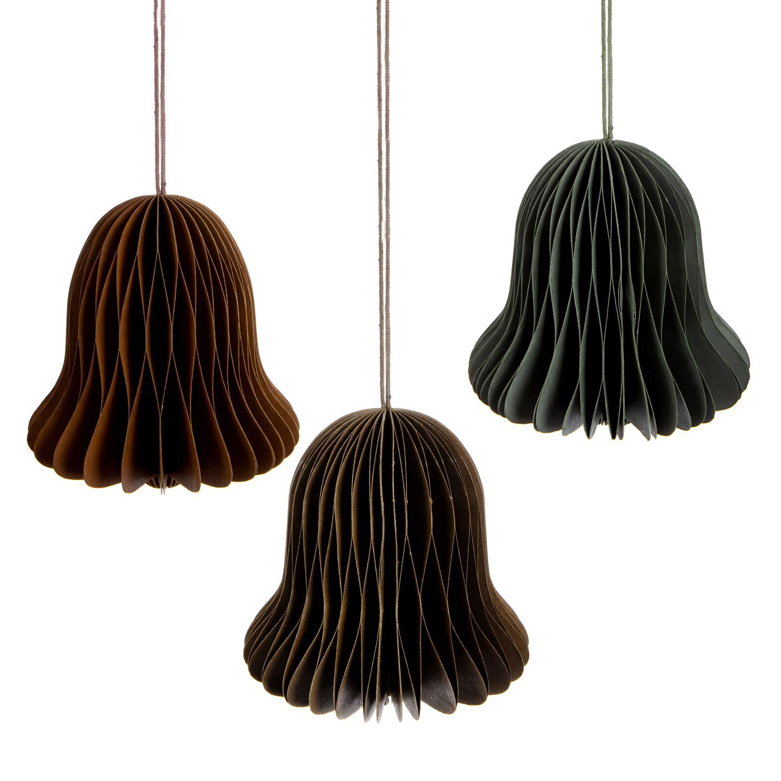 Baumschmuck Bells 3tlg. Papier Lampe, Lampenschirm, Kronleuchter