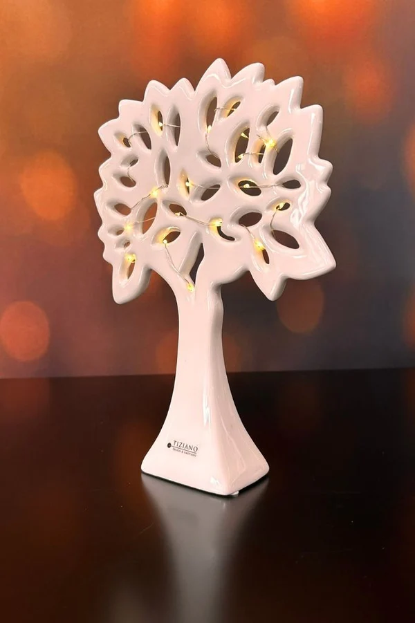 Lichterbaum, LED, Weihnachtsdeko, Porzellan, Tischdeko