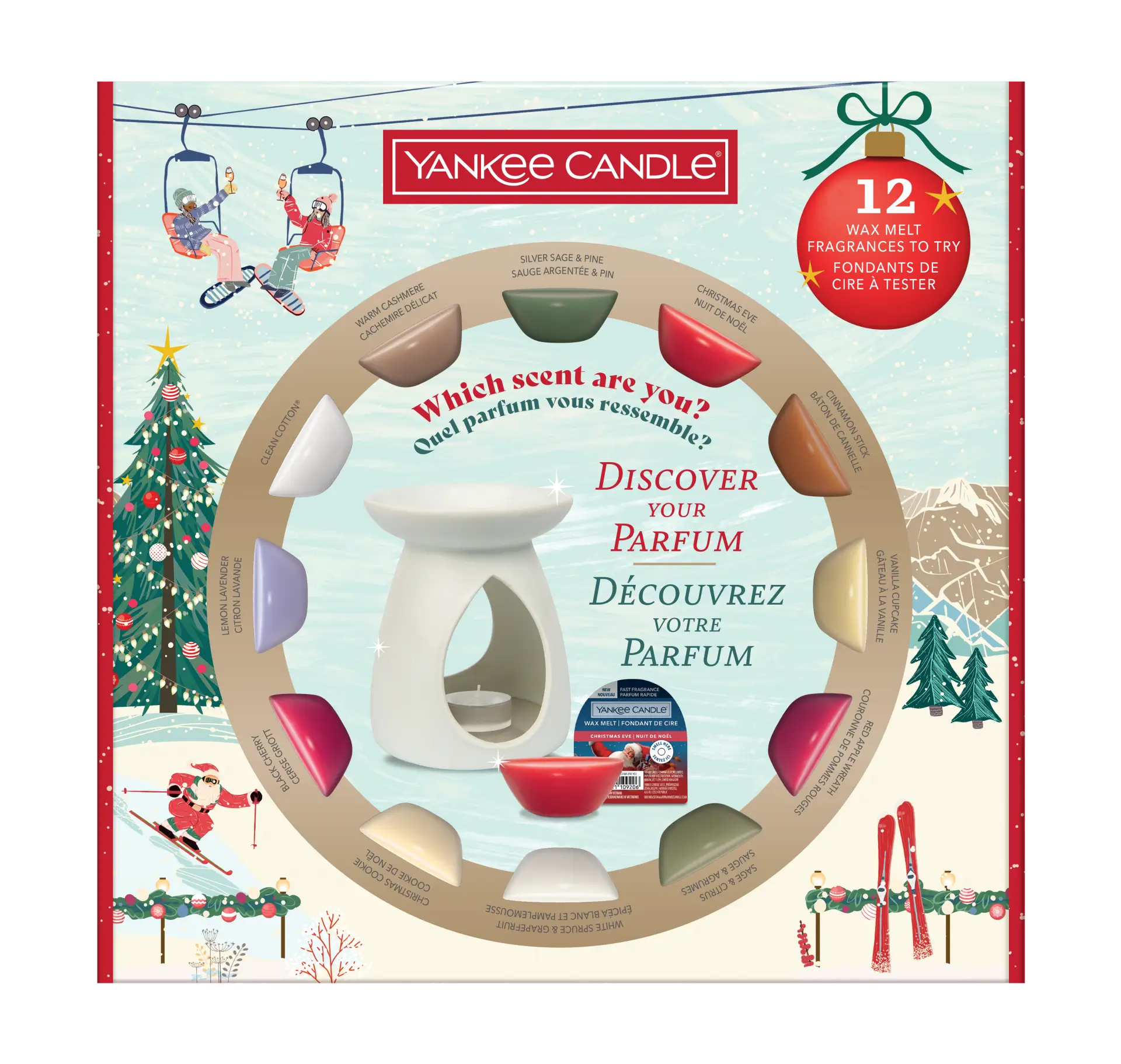 12 Wachsmelts & Duftlampe Geschenkset Weihnachten 2025