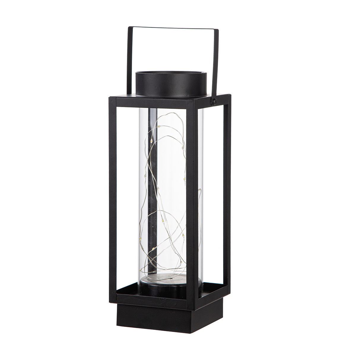 LED Windlicht Luna schwarz 40cm