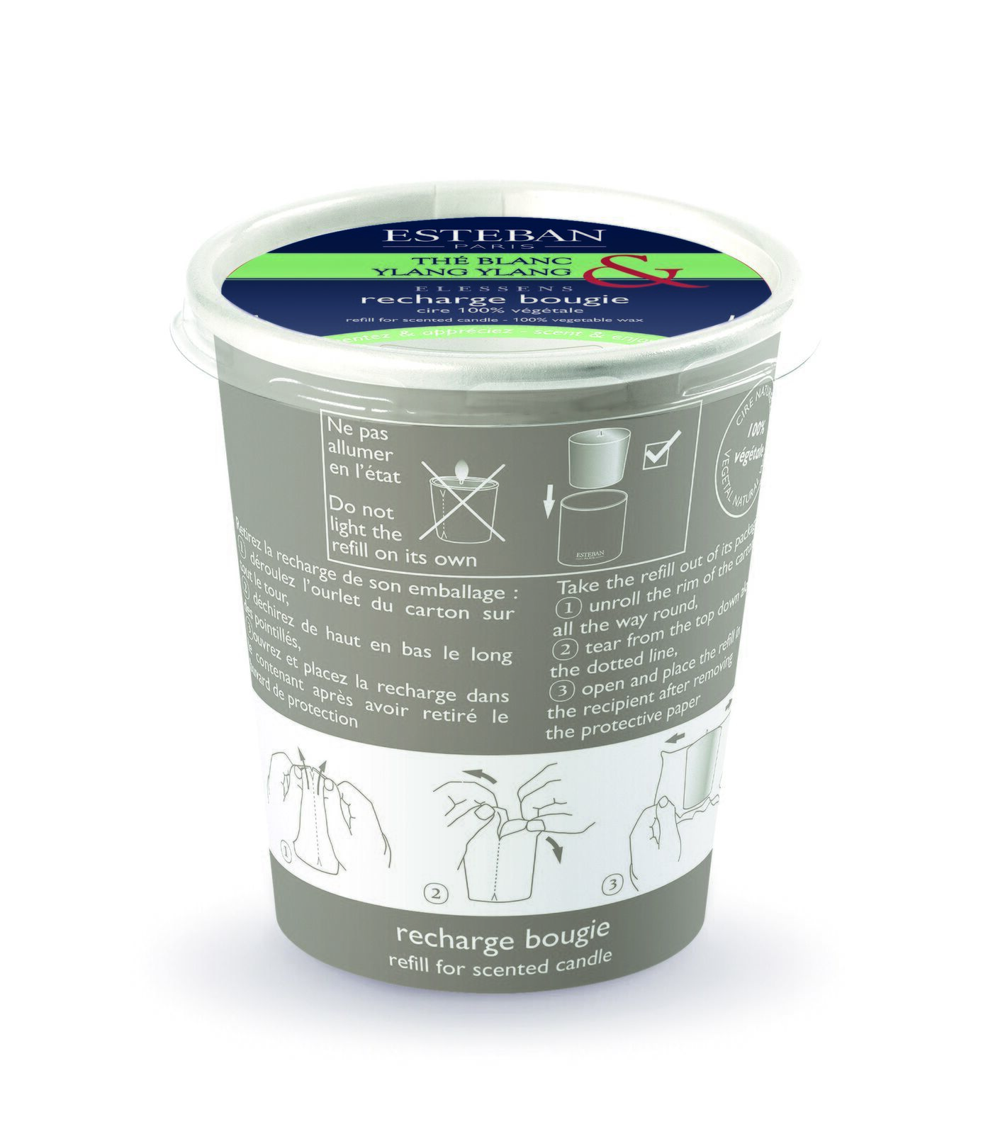 Weißer Tee & Ylang Ylang Nachfüller für Duftkerze 170g