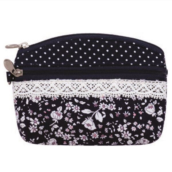 Patchwork Mini-Kosmetiktasche 065 navy rose