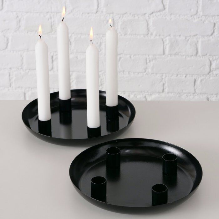 Detailbild-uti8J-1M-large Kerzenleuchter Remius schwarz glänzend