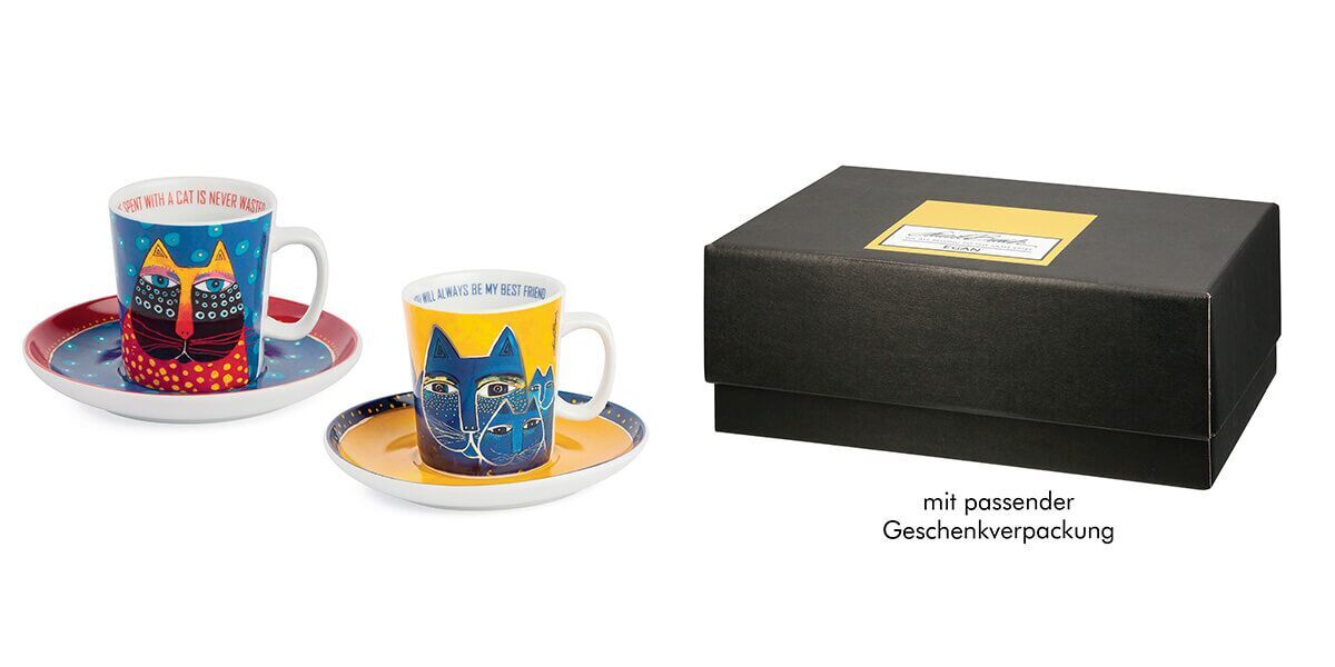 Espressotassen Set Fantastic Felines - Time/Always Espressotassen Set Fantastic Felines - Time/Always