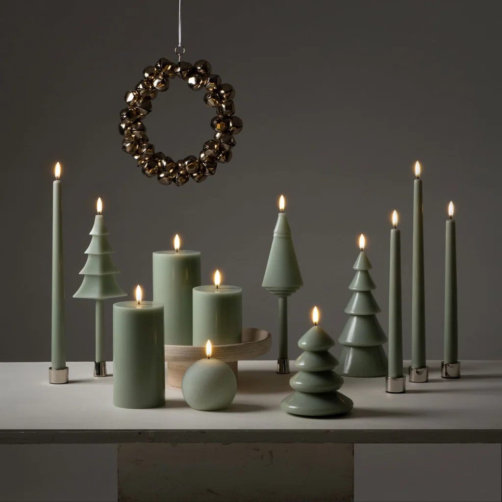 Adventskranz, Kerzen, Dekoration, Grün, Kreiselement
