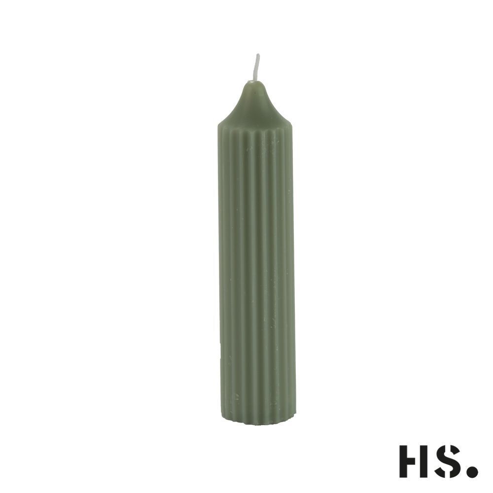 AefDgulE Dinner Candle Stripe grün