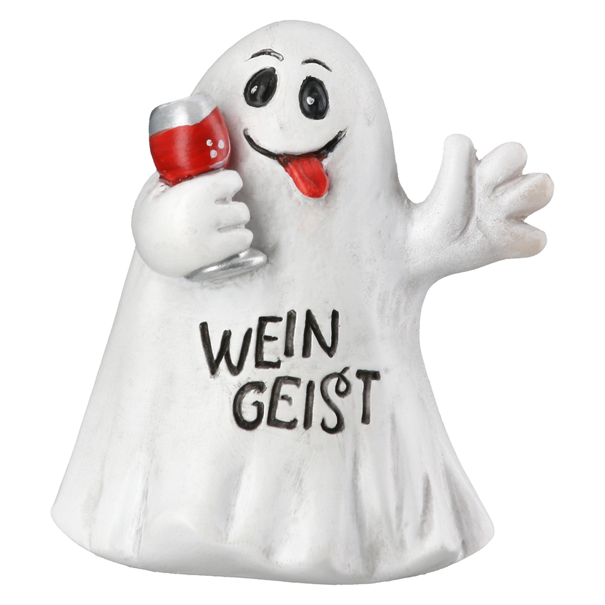 Dekofigur Geist Halloween "Weingeist" Geist, Wein, Schaumfigur, Weinglas, Dekofigur