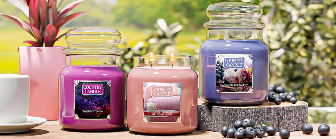 Country Candle, Duftkerze, mittleres Glas, medium Jar, Duftkerze im Glas, 2 Docht