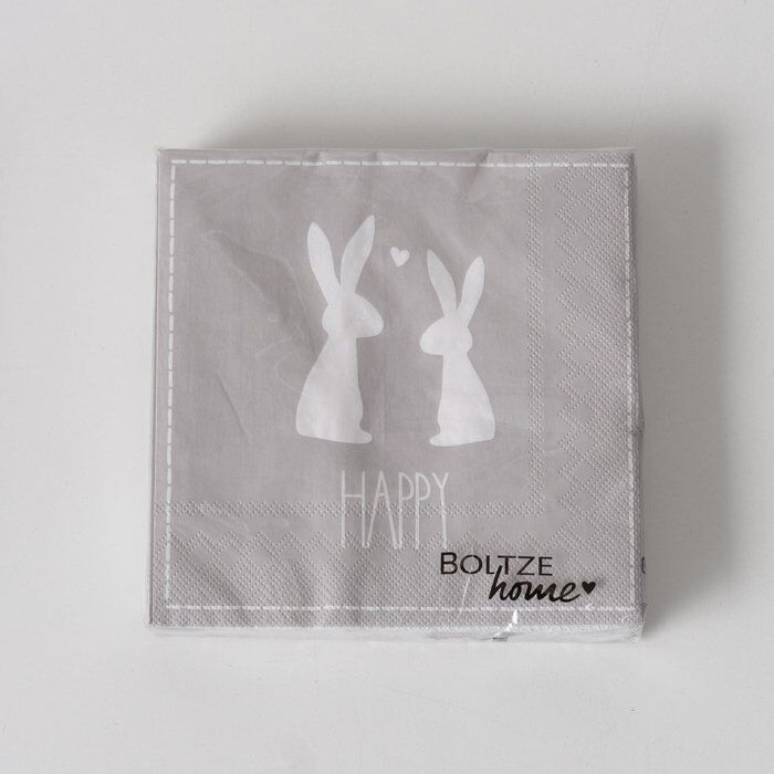 Serviette Jody 20 Stück weiß/grau Variante 2