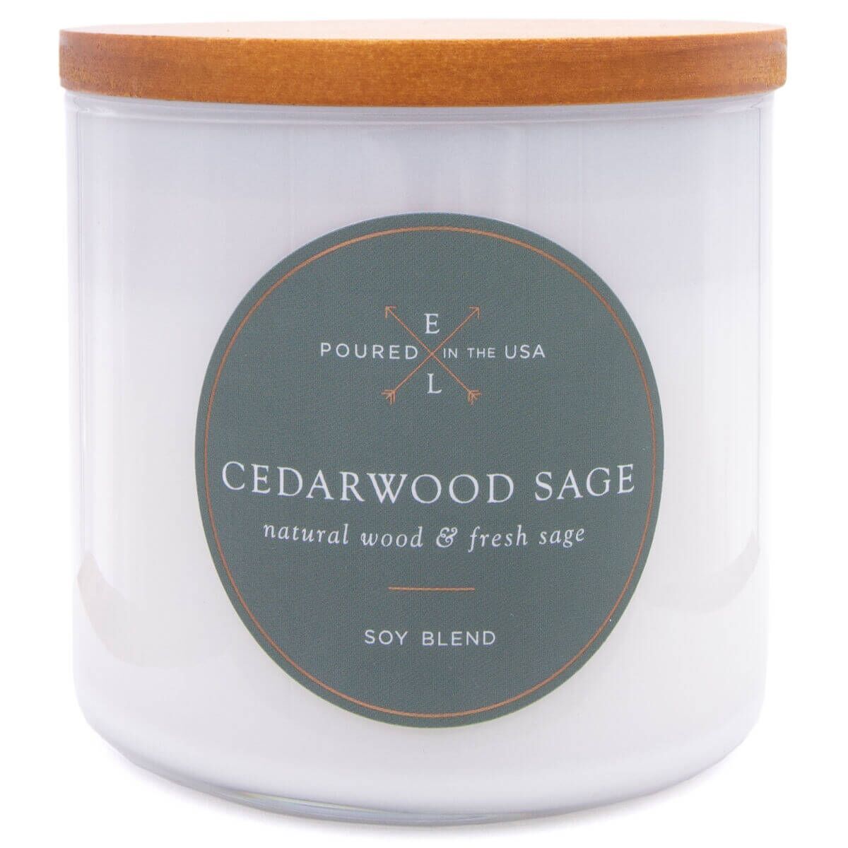 Duftkerze Holzdocht Cedarwood Sage - 368g