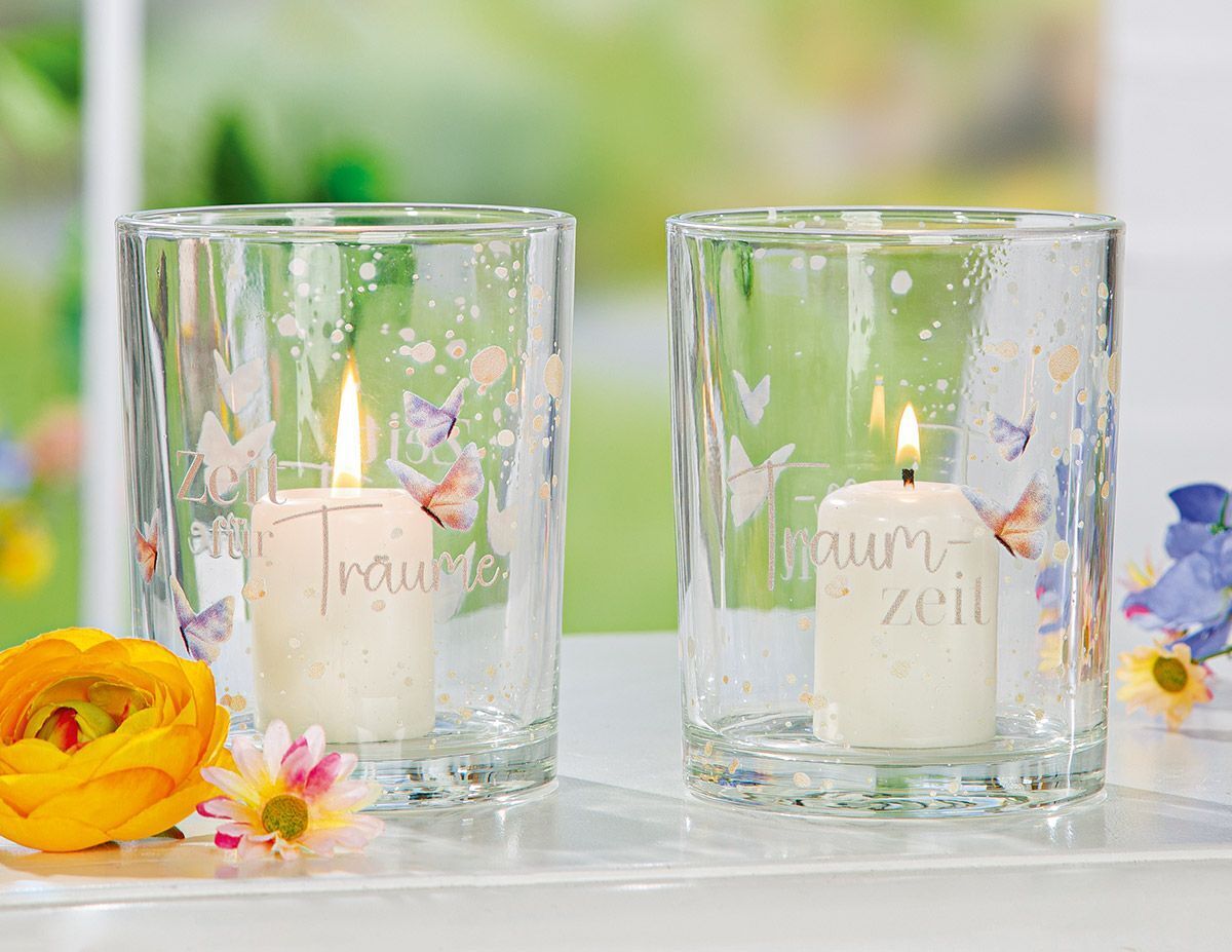 Windlicht Schmetterlingstanz 13cm Variante 1 Windlicht Schmetterlingstanz 13cm Variante 1