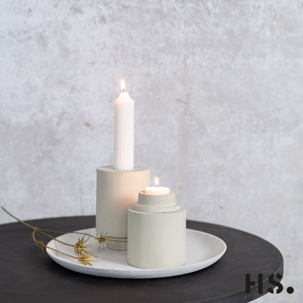 PIWfdWx4 Candle Holder Julia beige L