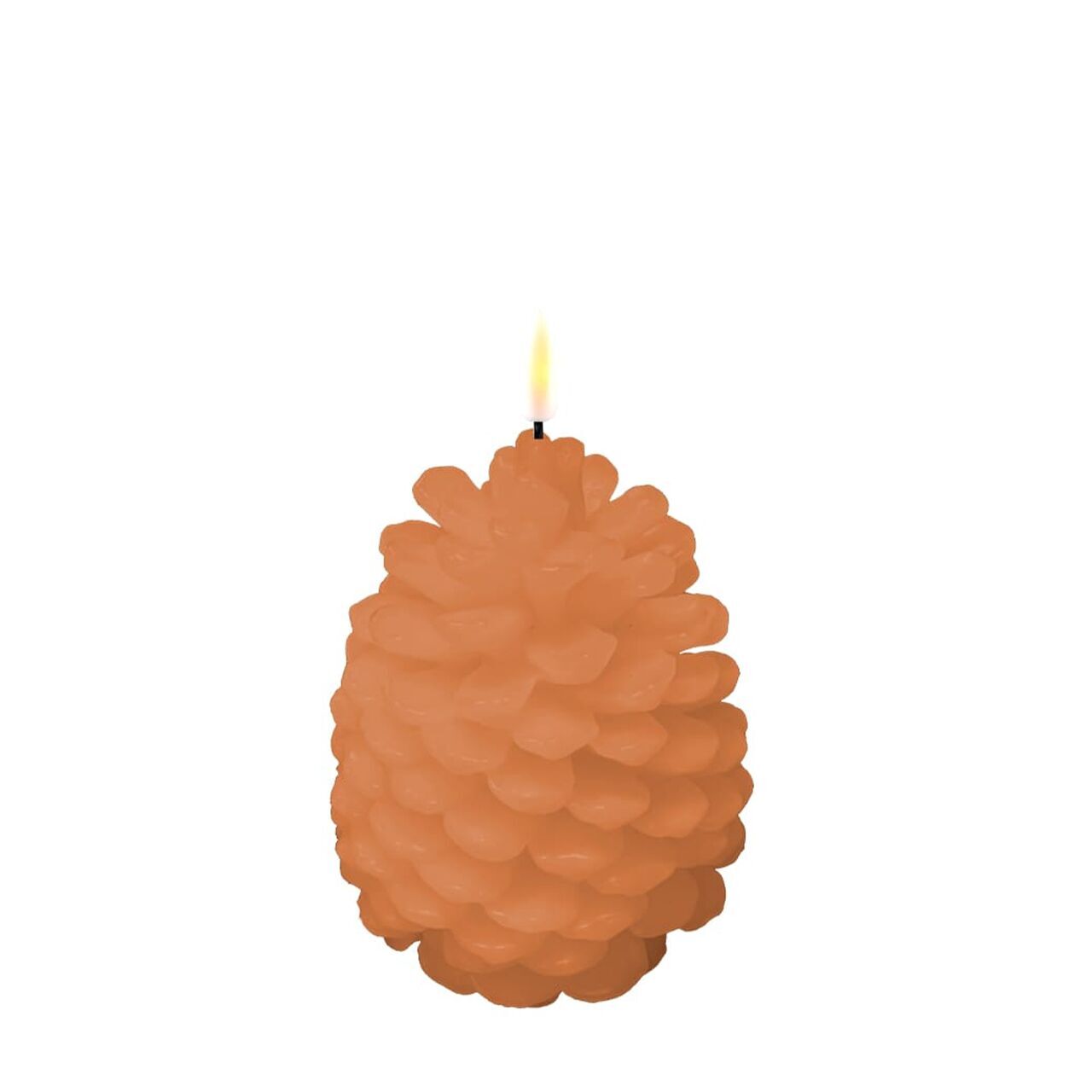 Pinienzapfen LED Kerze Braun 13cm