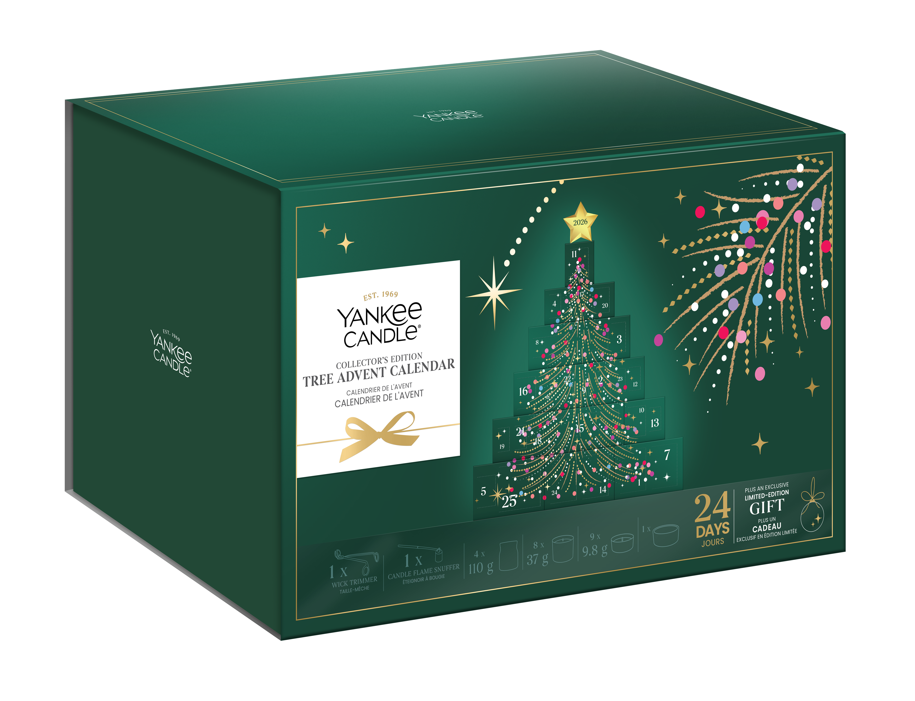 Adventskalender Collectors Edition Weihnachten 2026 Yuletide, Advent calendar, Yankee Candle, Weihnachtsbaum, Geschenkbox