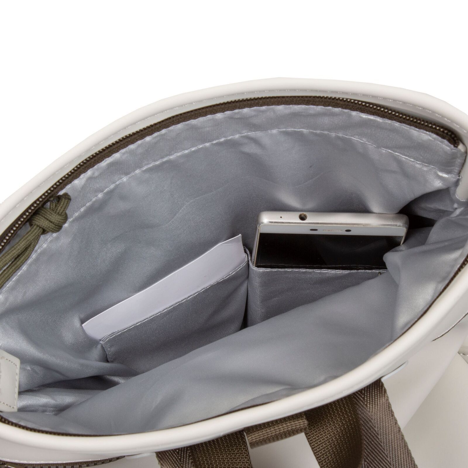 9eQelHOs Tim - Los Angeles Rolltop Mini Rucksack beige/olive