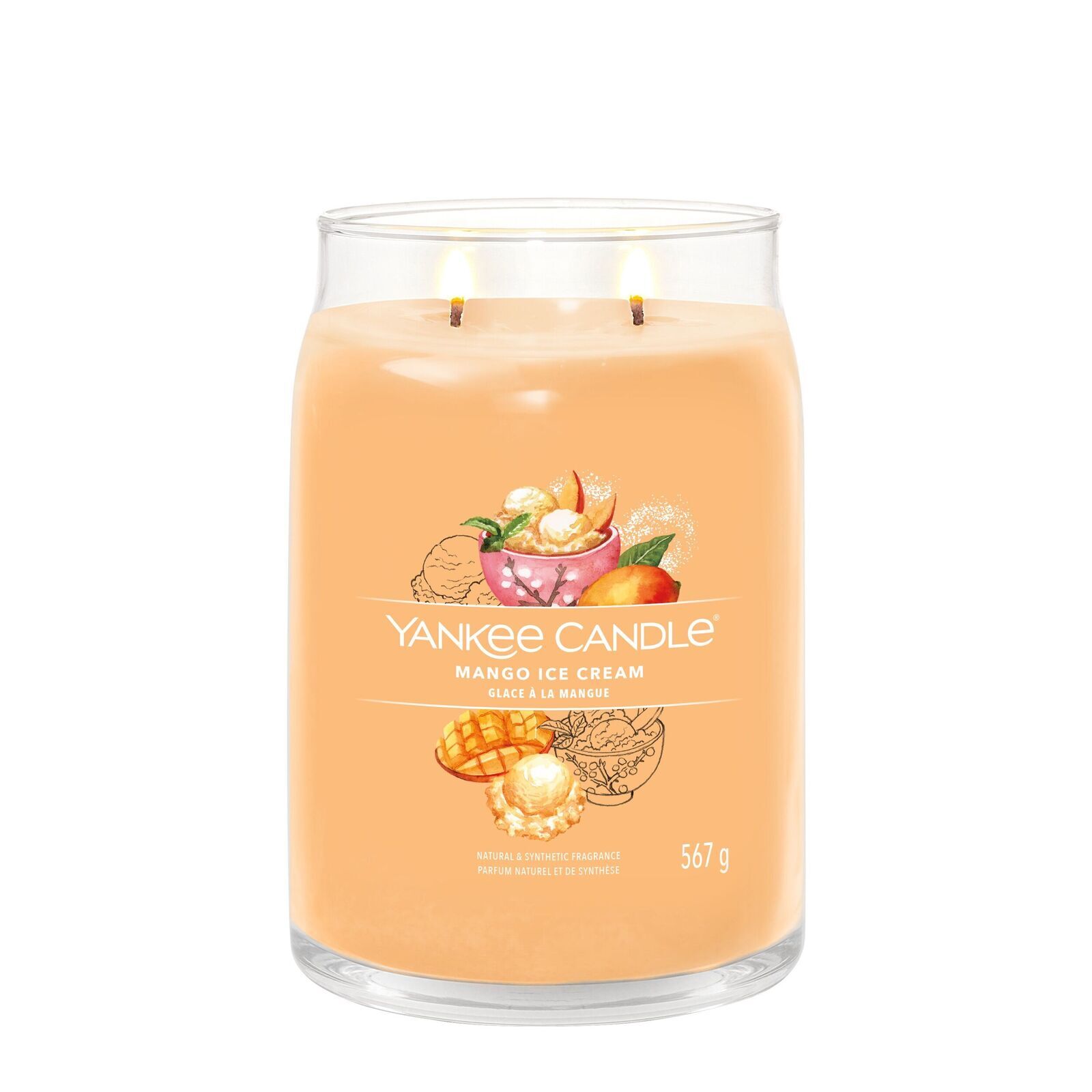 Mango Ice Cream Signature Large Jar 567g 2-Docht