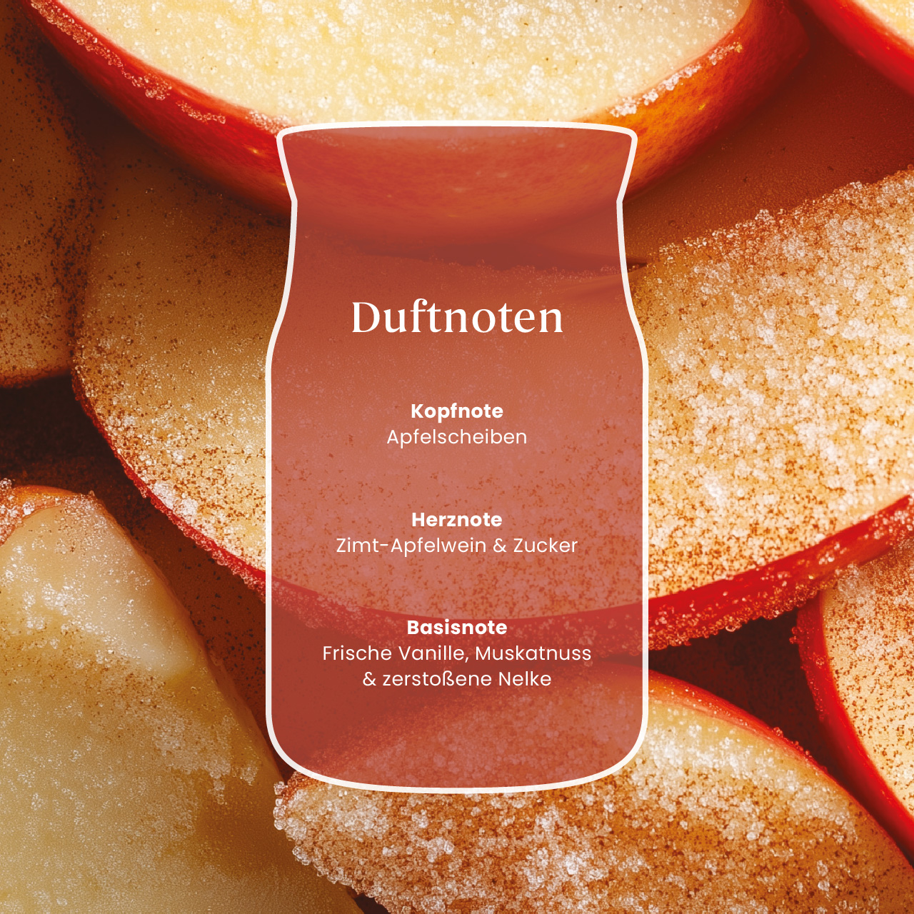 Sugared Cinnamon Apple Signature Medium Jar 368g 2-Docht
