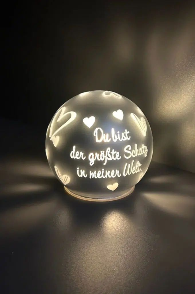 Lichtkugel Roviano Schatz silber 13cm LED Lichtkugel Roviano Schatz silber 13cm LED