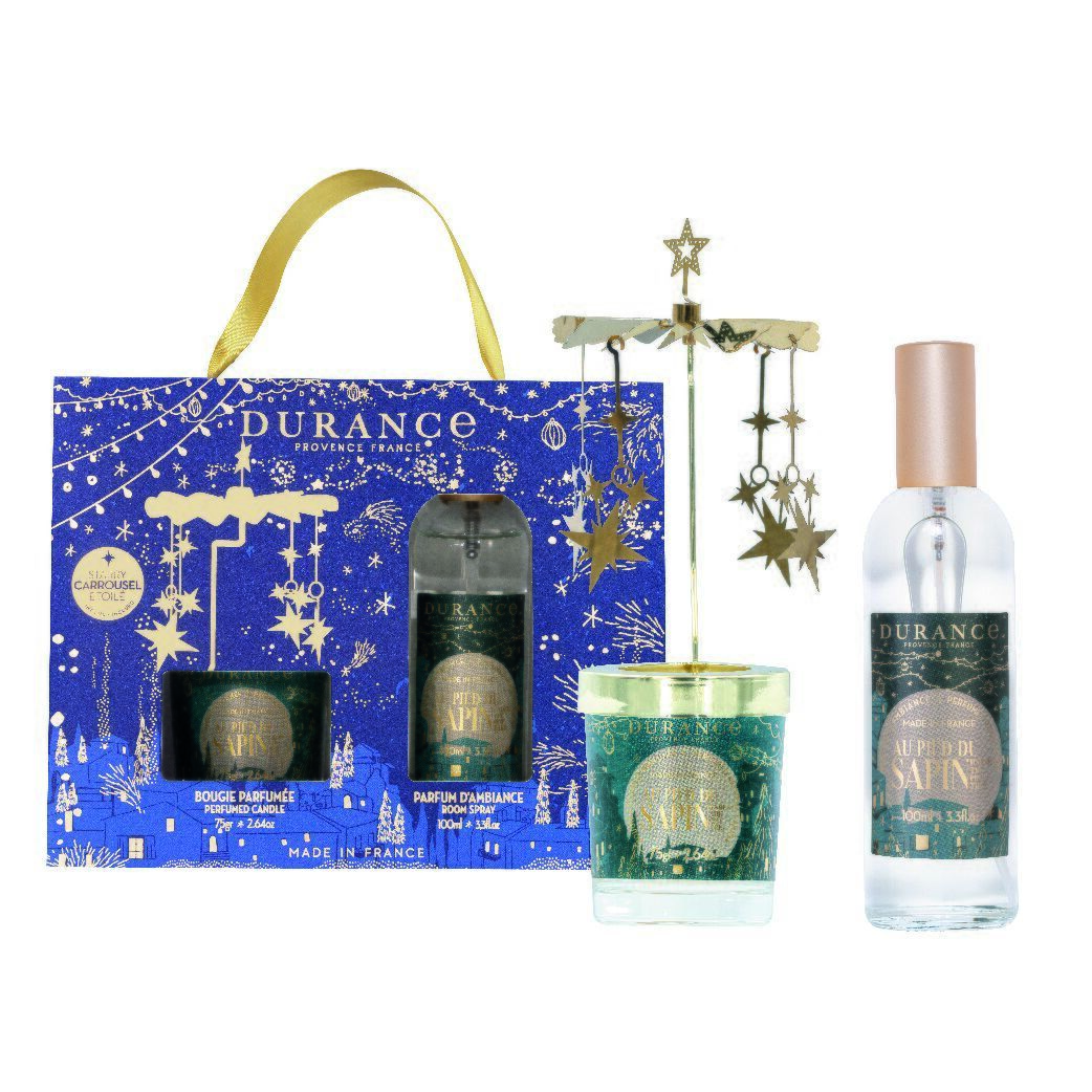Coffret-75g-Carrousel-PA-Au-Pied-du-Sapin-070439 Am Tannenbaum - Duftkerze 75g & Raumspray 100ml