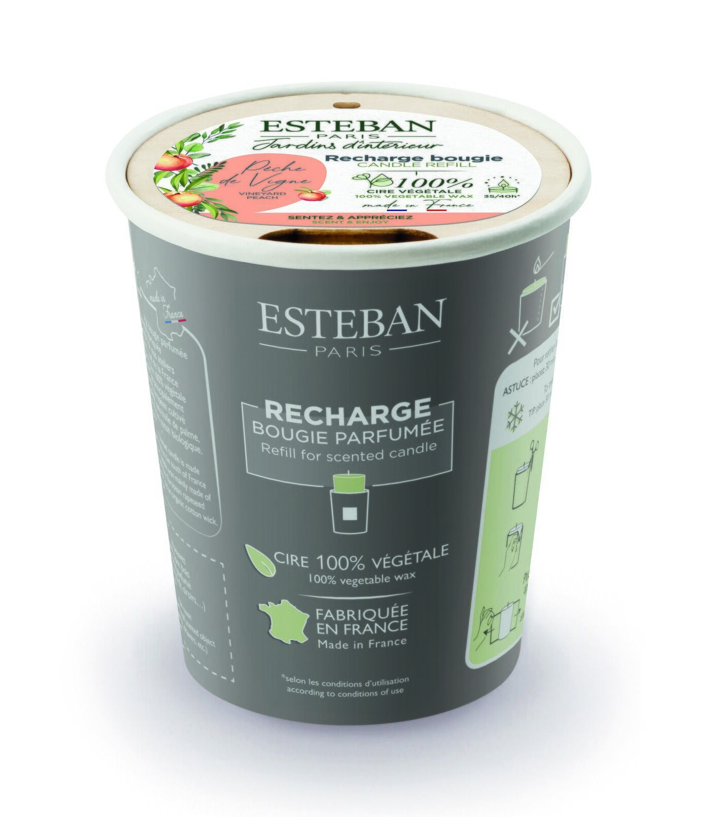 BPV-005_1 Rebpfirsich Nachfüller für Duftkerze 180g