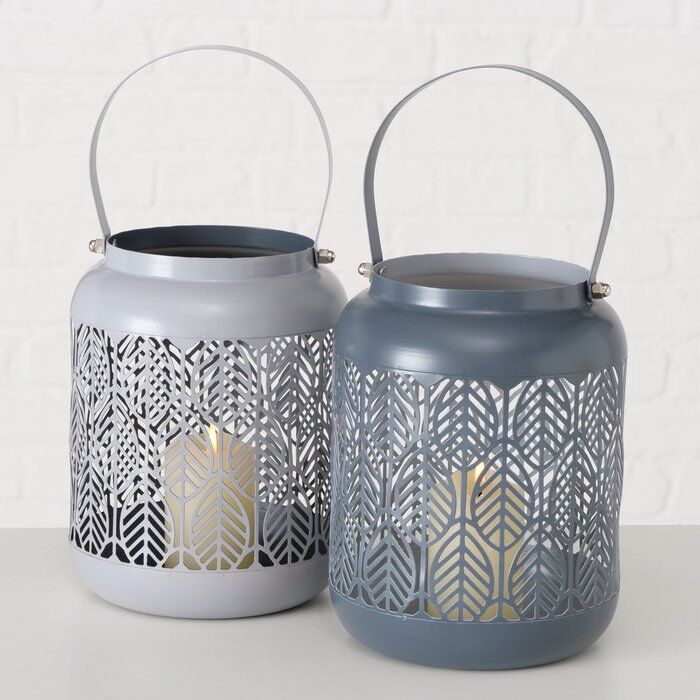 Detailbild-el8aVHqe-large Windlicht Blata 20cm hellgrau