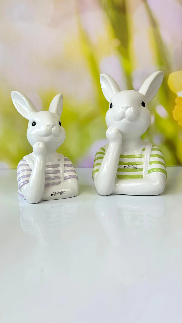 Büste Hase Enzo 24cm grün