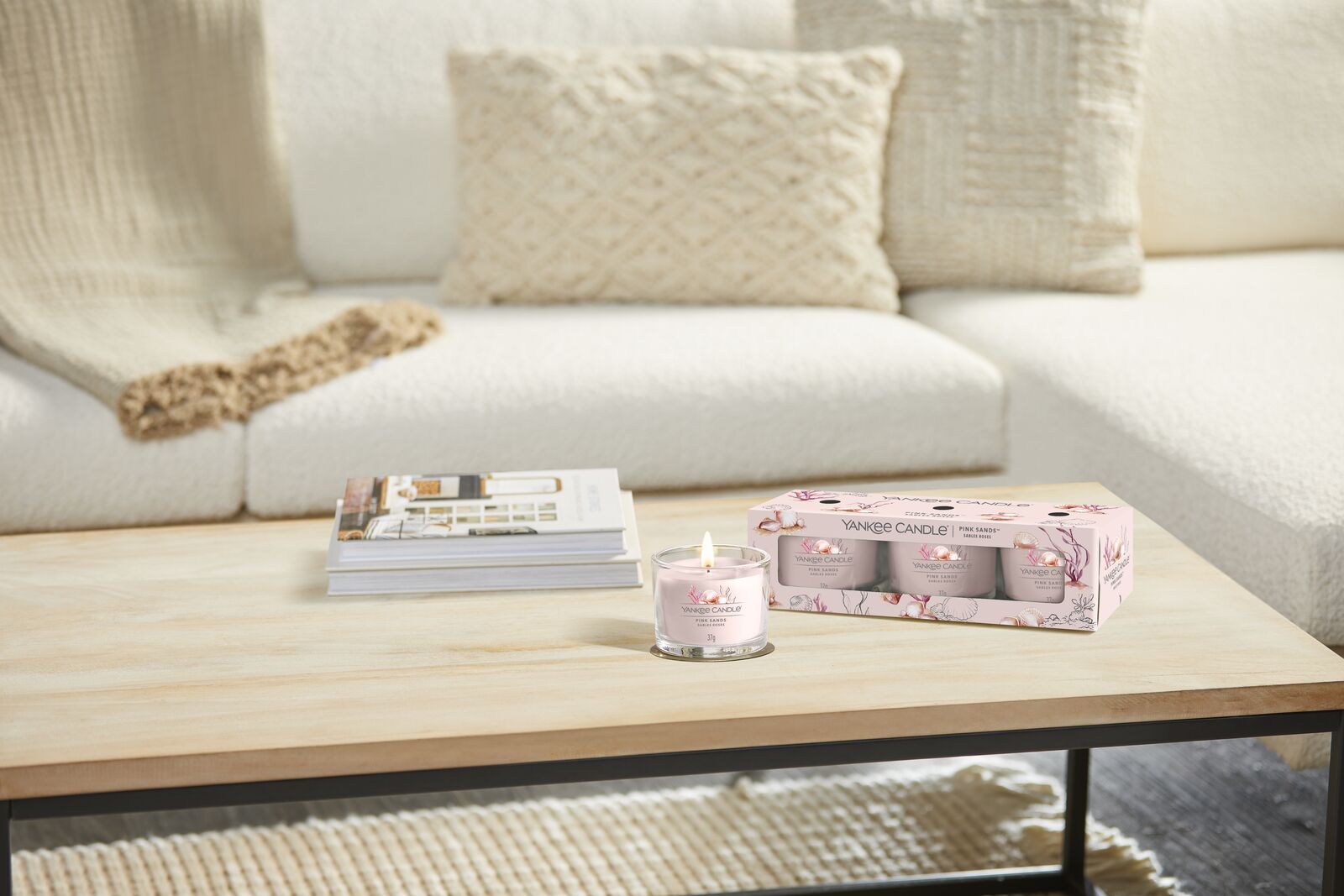 filled-votives_Set-2_Pink-Sands Pink Sands 37g Glasvotivkerze 3er Pack