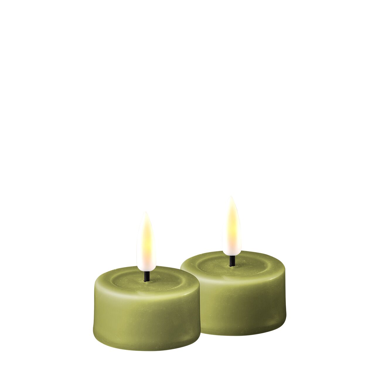 Teelicht LED oliv 2 Stück