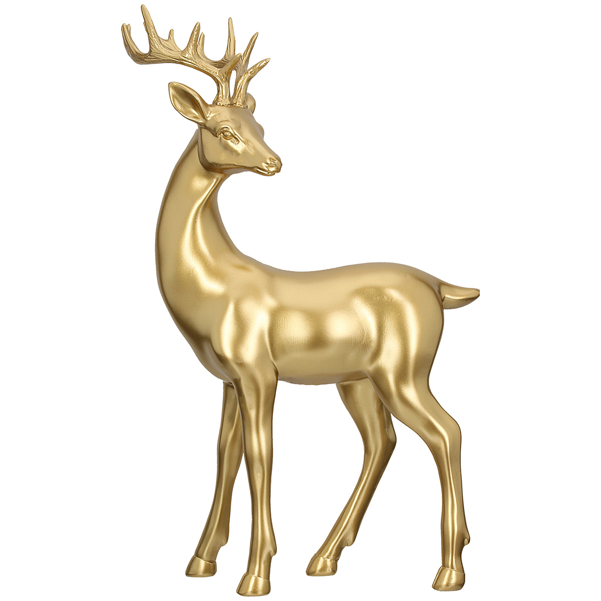 Dekofigur Hirsch James 55cm gold golden, Hirsch, Statue, Deko, Figur