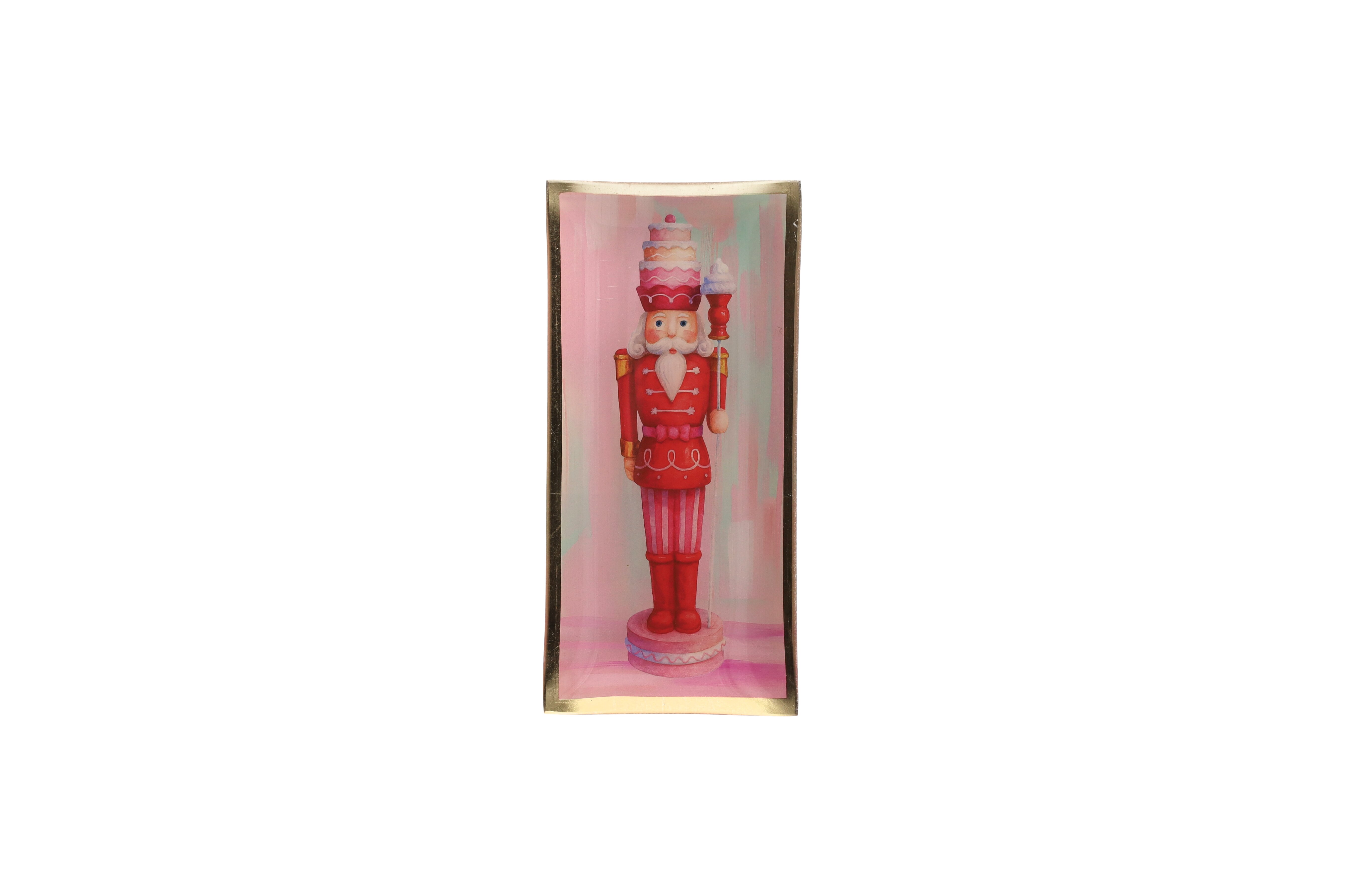Love Plates Glasteller L mit Nußknacker Motiv, mehrfarbig Christbaumfigur, Nutcracker, Rot, Holzfigur, Dekoration
