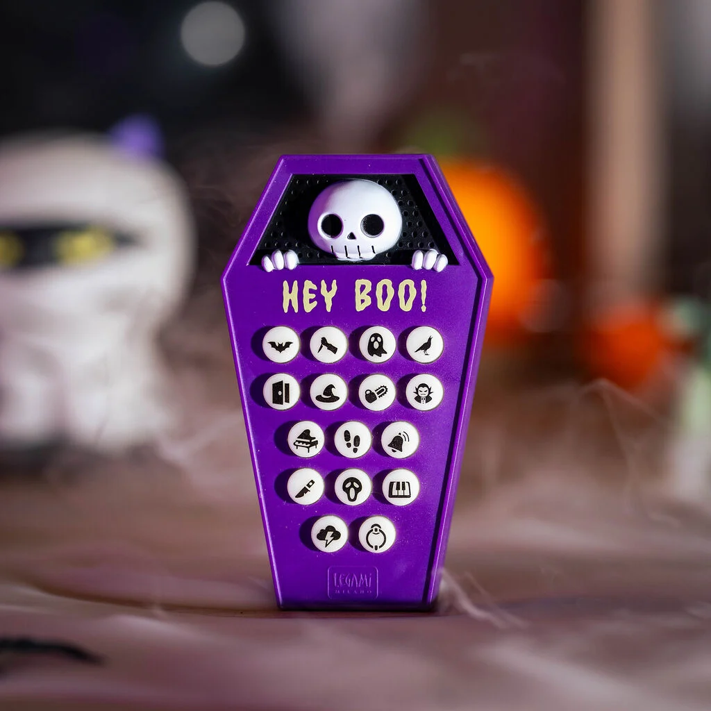 Halloween, Kofferform, Lila, Schädel, Knöpfe